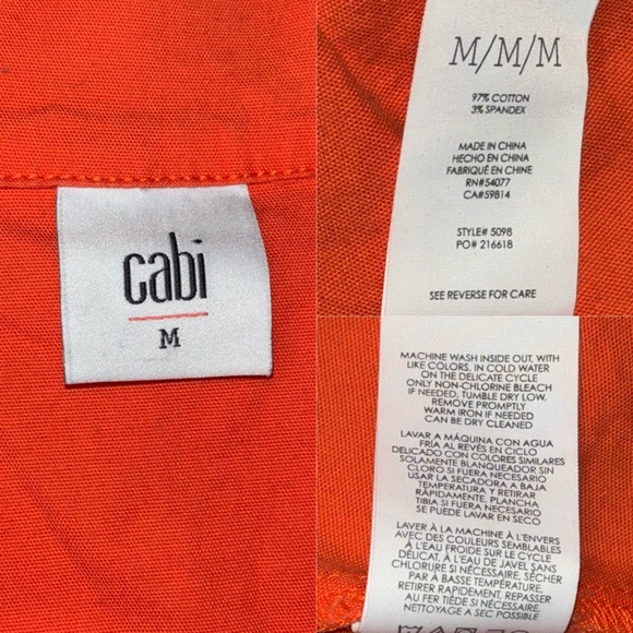 Cabi Resort Jacket Tiger Lily orange Woman's size medium boxy swing jacket 5098 - Picture 4 of 16